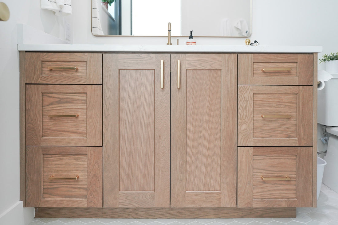 Custom White Oak Bath & Mudroom Suite