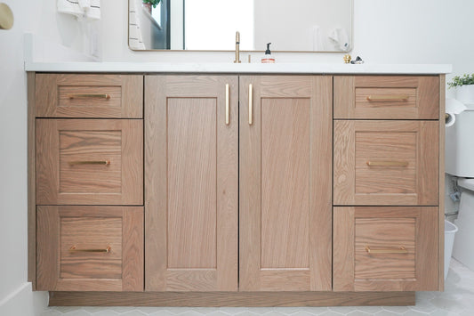 Custom White Oak Bath & Mudroom Suite